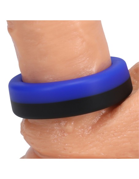 Cocking The Big O 32 mm Noir-Bleu - Cockrings Flexibles - 6
