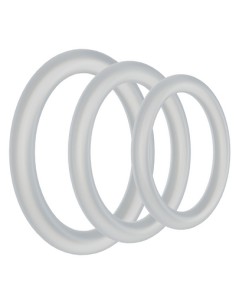 Lot de 3 Cockrings Tri-Pack Gasket Transparents