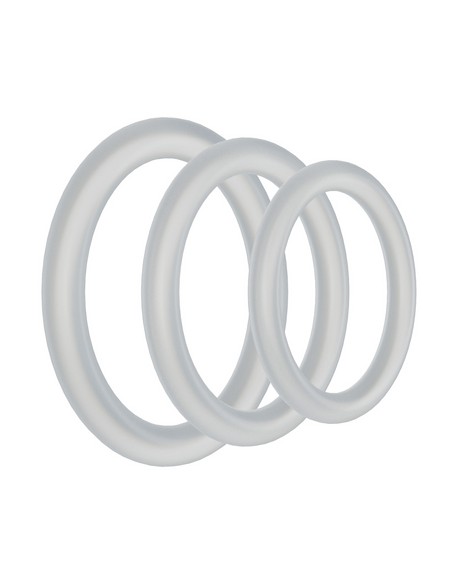 Lot de 3 Cockrings Tri-Pack Gasket Transparents