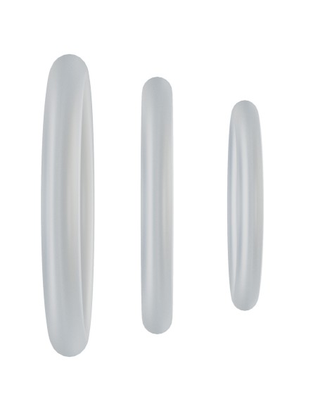 Lot de 3 Cockrings Tri-Pack Gasket Transparents