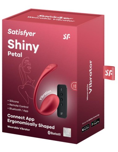Oeuf Vibrant Sans Fil Connecté Shiny 8 x 4cm Rouge