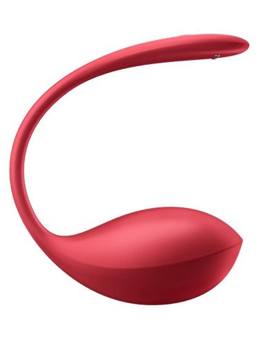 Oeuf Vibrant Sans Fil Connecté Shiny 8 x 4cm Rouge