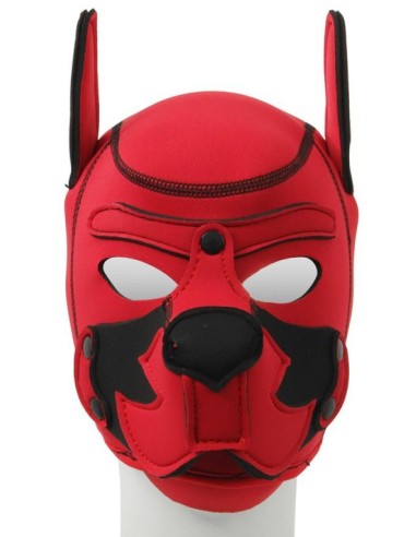 Cagoule Puppy Fox Néoprène Rouge-Noir