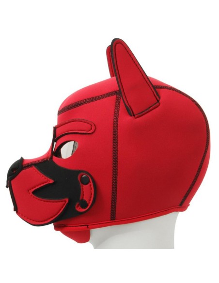 Cagoule Puppy Fox Néoprène Rouge-Noir