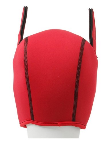 Cagoule Puppy Fox Néoprène Rouge-Noir