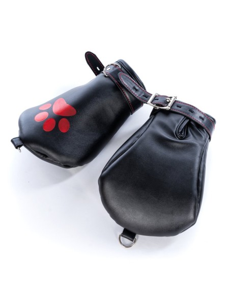 Mitaines Dog Paw Noir-Rouge Mitaines Dog Paw Noir-Rouge