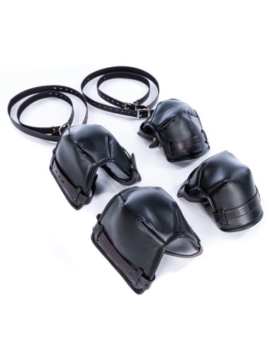 Kit complet Puppy Bondage 14 Pièces Noir-Rouge