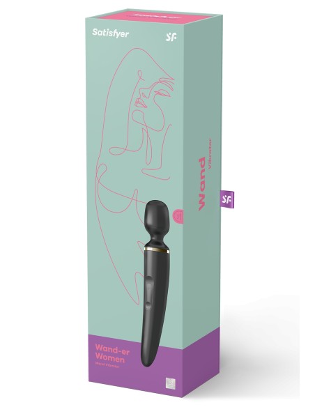 Masseur Wand-er Women Noir - Tête 78mm