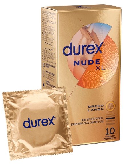 Préservatifs Durex Nude XL x10 Préservatifs Durex Nude XL x10