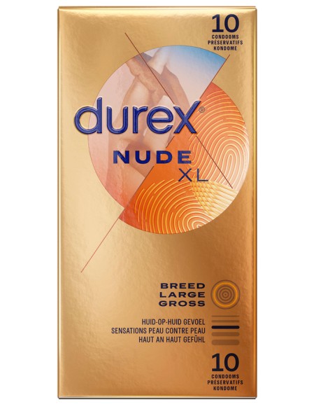 Préservatifs Durex Nude XL 60mm x10 Préservatifs Durex Nude XL 60mm x10