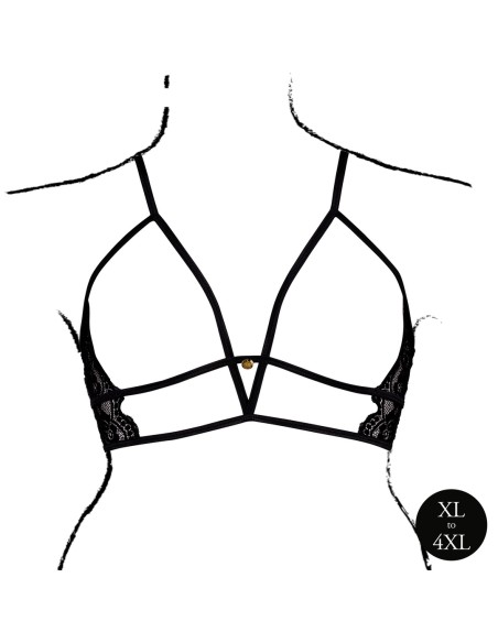 Soutien-gorge Triangle Ouvert Grande Taille Charma Noir