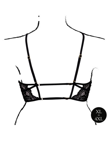 Soutien-gorge Triangle Ouvert Grande Taille Charma Noir