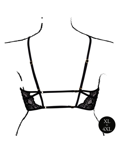 Soutien-gorge Triangle Ouvert Grande Taille Charma Noir