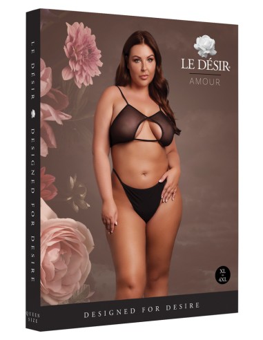 Soutien-Gorge Transparent Grande Taille Bravia Noir
