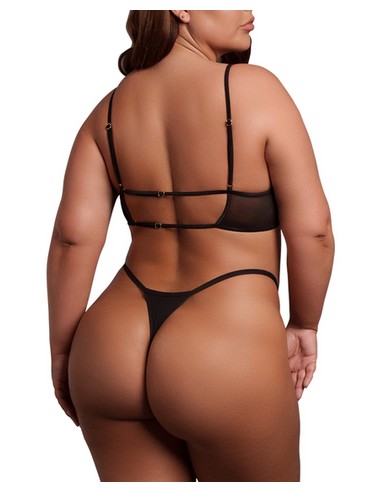 Soutien-Gorge Transparent Grande Taille Bravia Noir