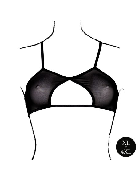 Soutien-Gorge Transparent Grande Taille Bravia Noir
