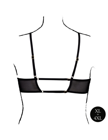 Soutien-Gorge Transparent Grande Taille Bravia Noir