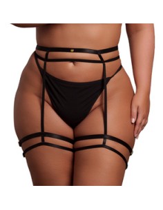 Porte-jarretelles Grande Taille Double Strap Noir