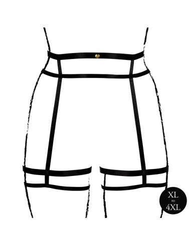 Porte-jarretelles Grande Taille Double Strap Noir