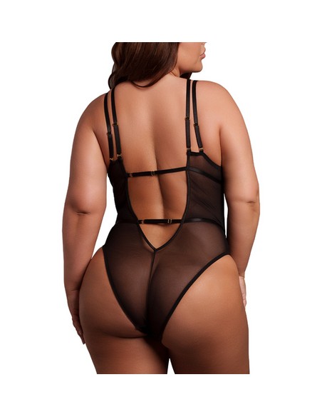 Body Dentelle Double Bretelle Grande Taille Carlita Noir