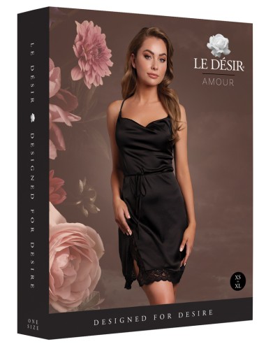 Robe Fendue Krystal Noir