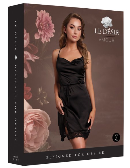 Robe Fendue Krystal Noir