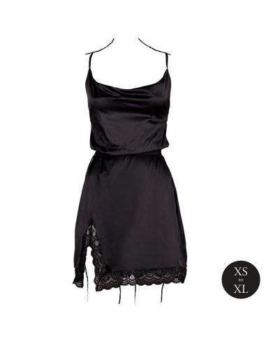 Robe Fendue Krystal Noir