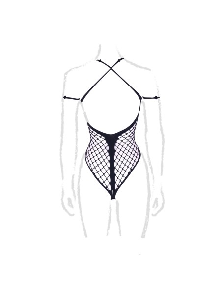 Body String Ouvert Grande Taille Leda Noir