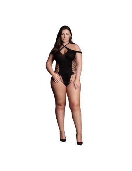 Body String Ouvert Grande Taille Leda Noir