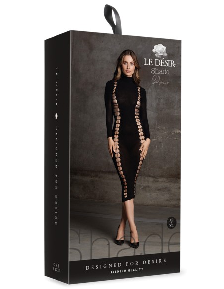 Robe Longue à Col Roulé CarmeNoir