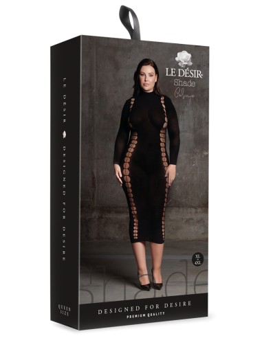 Robe Longue à Col Roulé Grande taille Carme Noir