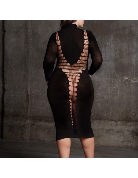 Robe Longue à Col Roulé Grande taille Carme Noir