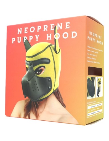 Cagoule Puppy Fox Néoprène Jaune-Blanc