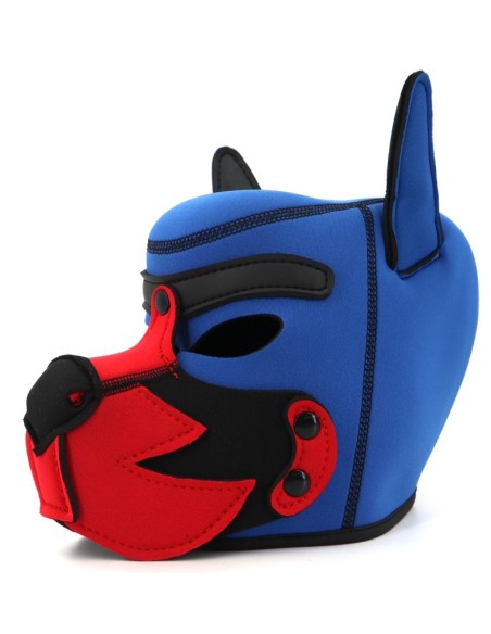 Cagoule Puppy Fox Néoprène Bleu-Rouge