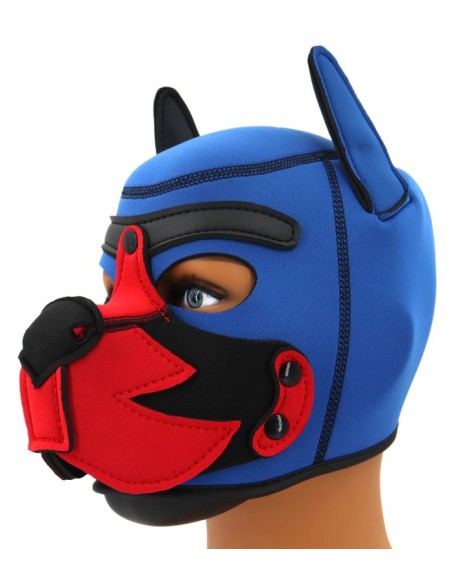 Cagoule Puppy Fox Néoprène Bleu-Rouge
