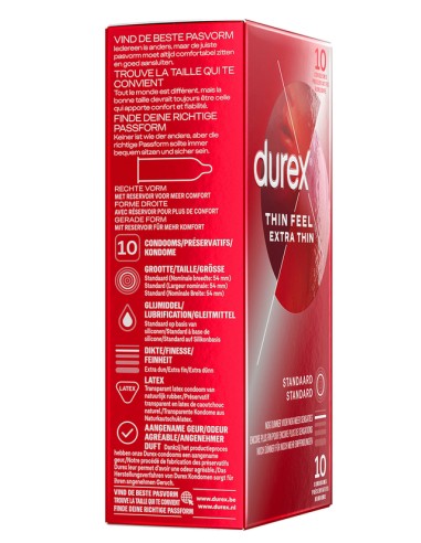 Préservatifs Durex Thin Feel Extra Thin 54mm x10