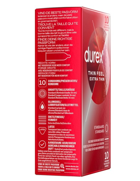 Préservatifs Durex Thin Feel Extra Thin 54mm x10 Préservatifs Durex Thin Feel Extra Thin 54mm x10