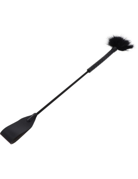 Cravache et Plumeau Tick Whip 56cm Noir