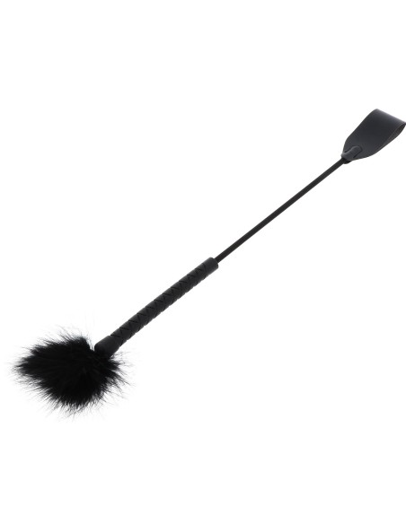 Cravache et Plumeau Tick Whip 56cm Noir