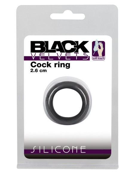 Cockring Velvet Ring S Noir 26mm