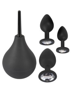 Kit 3 Plugs Bijou Velvet Jewel Noir
