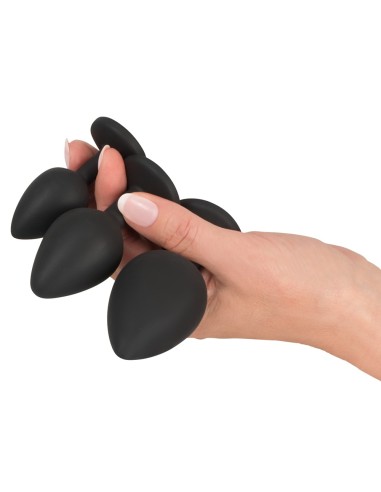 Kit 3 Plugs Bijou Velvet Jewel Noir