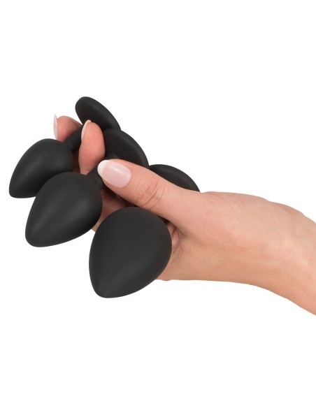 Kit 3 Plugs Bijou Velvet Jewel Noir