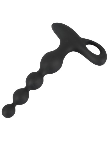 Stimulateur Beads Velvet 16.5 x 3.5 cm Noir
