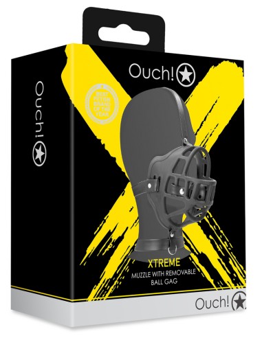 Muselière avec Bâillon-boule Muzzle Gag Noire