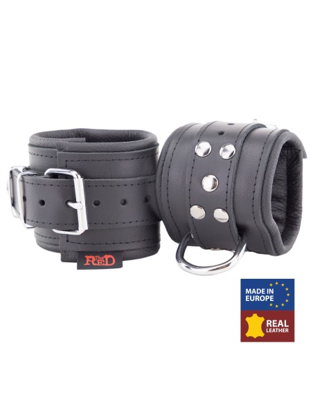 Menottes Rembourrées en cuir pour les poignets Noir