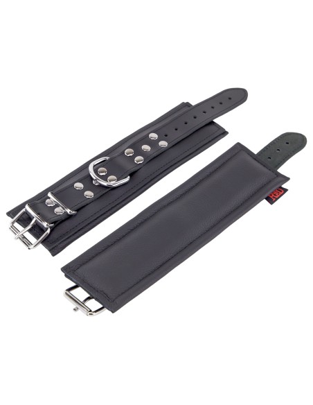 Menottes Rembourrées en cuir pour les poignets Noir