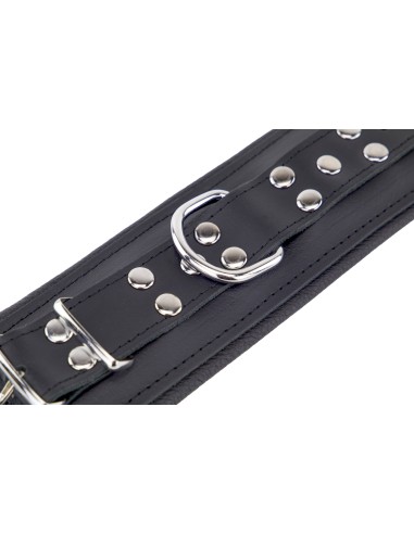 Menottes Rembourrées en cuir pour les poignets Noir