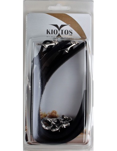 Menottes de poignets en silicone DELUXE Noir