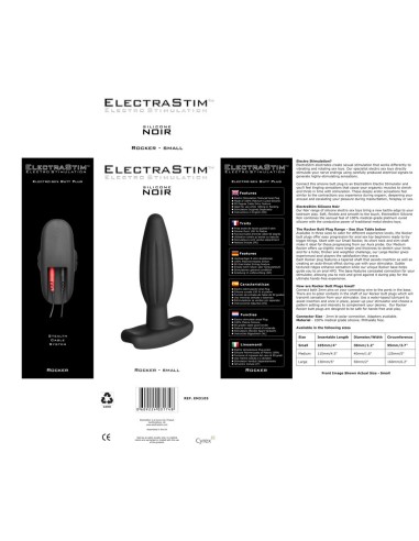 Plug Électro en silicone Rocker ElectraStim 10 x 2.5cm